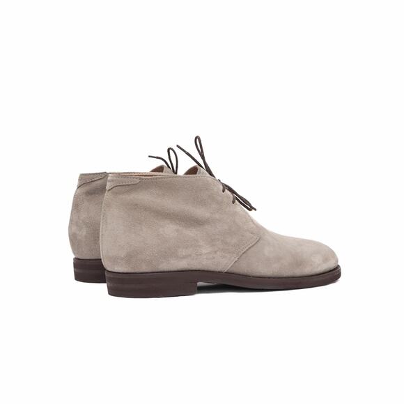 970$ Brunello Cucinelli Men's Chukka Boots Suede Grey Size: 42.5 US9.5 - Picture 4 of 13